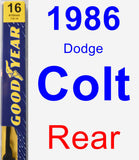 Rear Wiper Blade for 1986 Dodge Colt - Premium