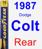 Rear Wiper Blade for 1987 Dodge Colt - Premium