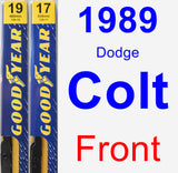 Front Wiper Blade Pack for 1989 Dodge Colt - Premium