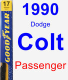 Passenger Wiper Blade for 1990 Dodge Colt - Premium