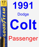 Passenger Wiper Blade for 1991 Dodge Colt - Premium