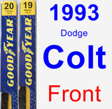 Front Wiper Blade Pack for 1993 Dodge Colt - Premium