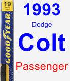 Passenger Wiper Blade for 1993 Dodge Colt - Premium