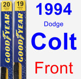 Front Wiper Blade Pack for 1994 Dodge Colt - Premium