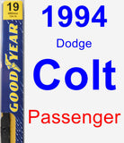 Passenger Wiper Blade for 1994 Dodge Colt - Premium