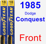 Front Wiper Blade Pack for 1985 Dodge Conquest - Premium