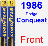 Front Wiper Blade Pack for 1986 Dodge Conquest - Premium