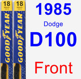 Front Wiper Blade Pack for 1985 Dodge D100 - Premium