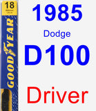 Driver Wiper Blade for 1985 Dodge D100 - Premium