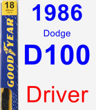 Driver Wiper Blade for 1986 Dodge D100 - Premium