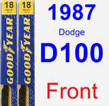 Front Wiper Blade Pack for 1987 Dodge D100 - Premium