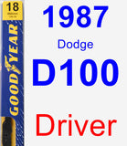 Driver Wiper Blade for 1987 Dodge D100 - Premium