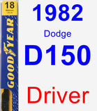 Driver Wiper Blade for 1982 Dodge D150 - Premium