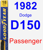 Passenger Wiper Blade for 1982 Dodge D150 - Premium