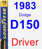 Driver Wiper Blade for 1983 Dodge D150 - Premium