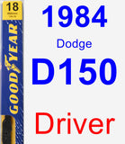 Driver Wiper Blade for 1984 Dodge D150 - Premium