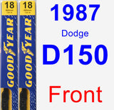 Front Wiper Blade Pack for 1987 Dodge D150 - Premium