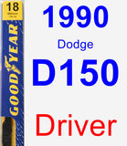 Driver Wiper Blade for 1990 Dodge D150 - Premium