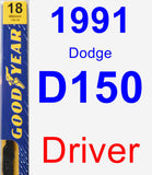 Driver Wiper Blade for 1991 Dodge D150 - Premium