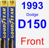 Front Wiper Blade Pack for 1993 Dodge D150 - Premium