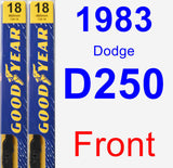 Front Wiper Blade Pack for 1983 Dodge D250 - Premium
