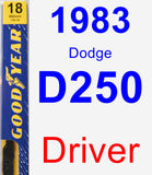 Driver Wiper Blade for 1983 Dodge D250 - Premium