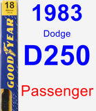 Passenger Wiper Blade for 1983 Dodge D250 - Premium