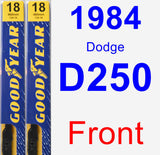 Front Wiper Blade Pack for 1984 Dodge D250 - Premium