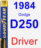 Driver Wiper Blade for 1984 Dodge D250 - Premium
