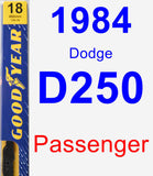 Passenger Wiper Blade for 1984 Dodge D250 - Premium