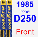 Front Wiper Blade Pack for 1985 Dodge D250 - Premium