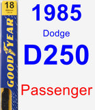 Passenger Wiper Blade for 1985 Dodge D250 - Premium