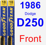 Front Wiper Blade Pack for 1986 Dodge D250 - Premium