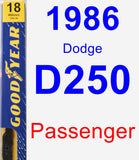 Passenger Wiper Blade for 1986 Dodge D250 - Premium