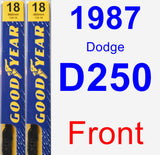 Front Wiper Blade Pack for 1987 Dodge D250 - Premium