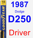Driver Wiper Blade for 1987 Dodge D250 - Premium