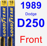 Front Wiper Blade Pack for 1989 Dodge D250 - Premium