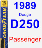 Passenger Wiper Blade for 1989 Dodge D250 - Premium