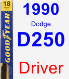 Driver Wiper Blade for 1990 Dodge D250 - Premium