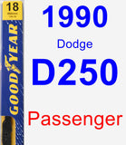 Passenger Wiper Blade for 1990 Dodge D250 - Premium