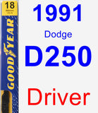 Driver Wiper Blade for 1991 Dodge D250 - Premium
