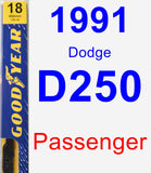 Passenger Wiper Blade for 1991 Dodge D250 - Premium