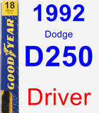 Driver Wiper Blade for 1992 Dodge D250 - Premium