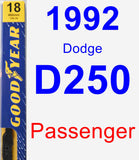 Passenger Wiper Blade for 1992 Dodge D250 - Premium
