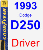 Driver Wiper Blade for 1993 Dodge D250 - Premium