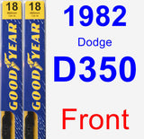 Front Wiper Blade Pack for 1982 Dodge D350 - Premium