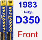 Front Wiper Blade Pack for 1983 Dodge D350 - Premium