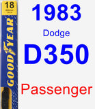 Passenger Wiper Blade for 1983 Dodge D350 - Premium