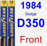 Front Wiper Blade Pack for 1984 Dodge D350 - Premium