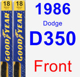 Front Wiper Blade Pack for 1986 Dodge D350 - Premium